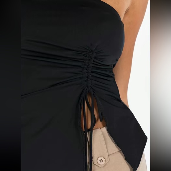 NWOT Princess Polly DESSY STRAPLESS TOP in BLACK - Picture 6 of 9